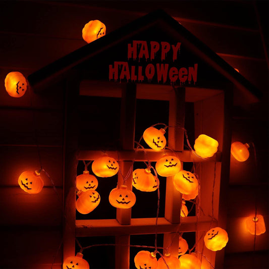 20 LED Runleo Halloween Decorations Pumpkin String Lights