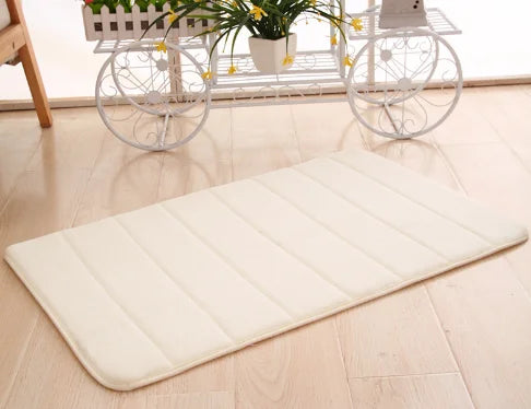 Non-slip Absorbent Pebble Mat With Memory Foam for Home | Washable Rug | Carpet Decor