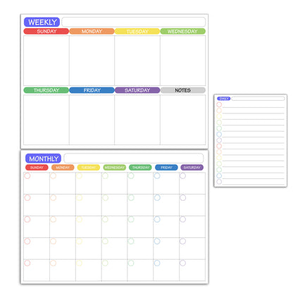 Weekly And Monthly Schedule Erasable Memo Message Board Writing Soft Whiteboard Refridgerator Magnets