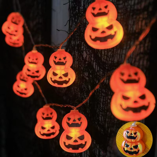 Spooky Halloween LED String Lights – Must-Have Pumpkin & Ghost Decor for 2025 Halloween 🎃✨