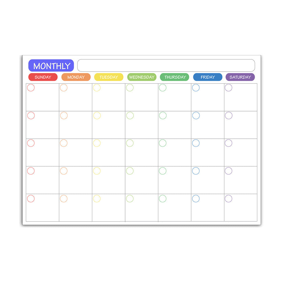 Weekly And Monthly Schedule Erasable Memo Message Board Writing Soft Whiteboard Refridgerator Magnets