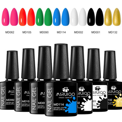 7pc Nail Gel Polish Set