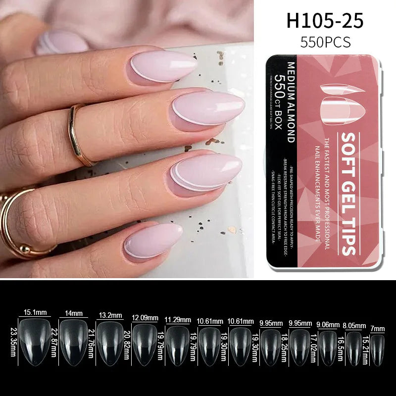 Clear Gel/Non-Gel Tip Nails