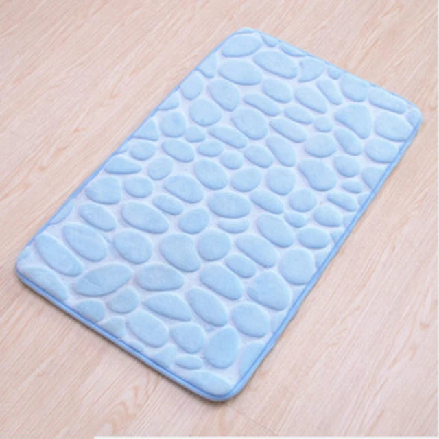 Non-slip Absorbent Pebble Mat With Memory Foam for Home | Washable Rug | Carpet Decor