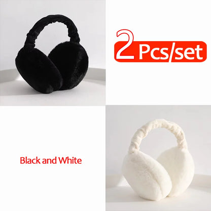 Unisex Soft Plush Winter Ear Warmers - Fashionable Cold-Protection Earmuffs