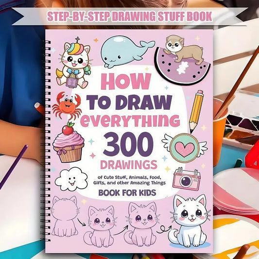 DrawJoy™ Kids Book – 300 Fun & Easy Sketches