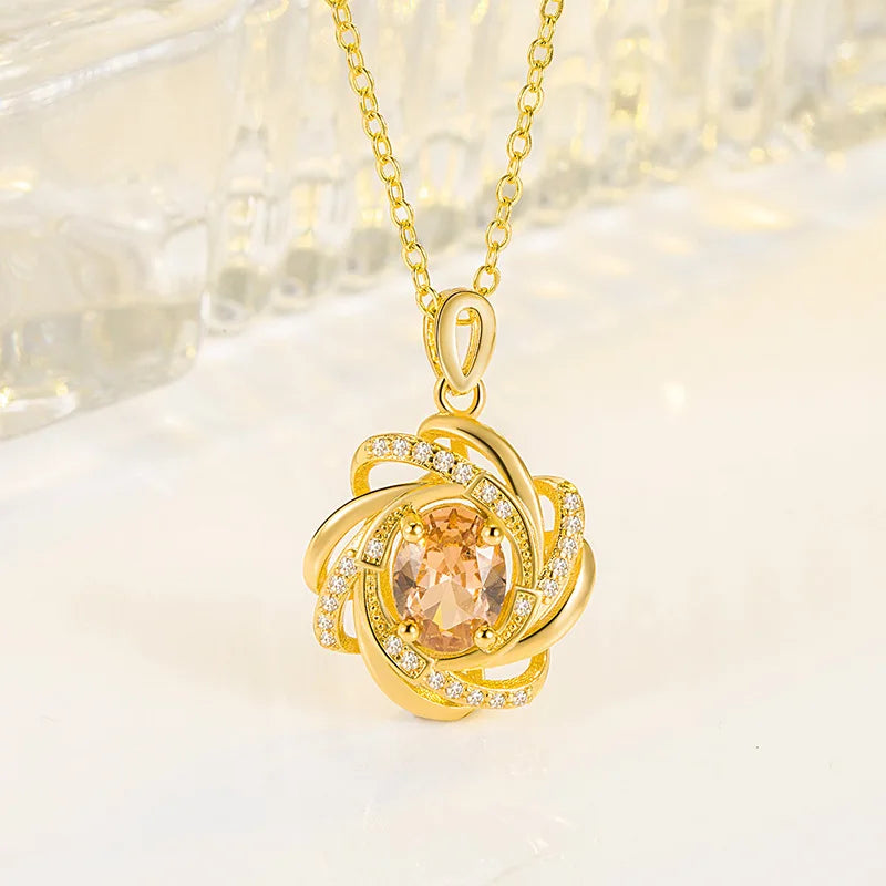 Elegant Sunflower Necklace