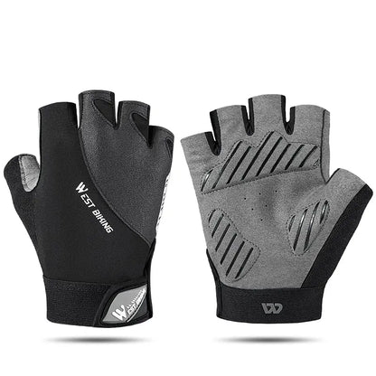 WEST VÉLO Sport Cyclisme Gants Demi Doigt Hommes Femmes VTT Vélo Gants de Course Fitness Gym Équitation Moto Vélo Gants