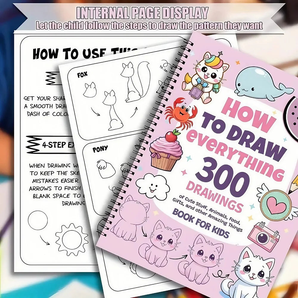 DrawJoy™ Kids Book – 300 Fun & Easy Sketches