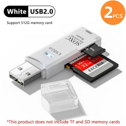 2 in 1 USB 3.0 Card Reader Micro sd card Reader usb adapter High Speed Cardreader TF Memory card For PC Laptop Accessories