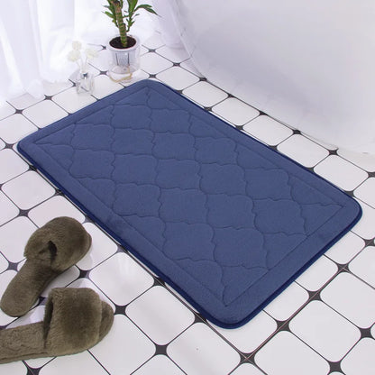 Non-slip Absorbent Pebble Mat With Memory Foam for Home | Washable Rug | Carpet Decor