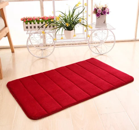 Non-slip Absorbent Pebble Mat With Memory Foam for Home | Washable Rug | Carpet Decor