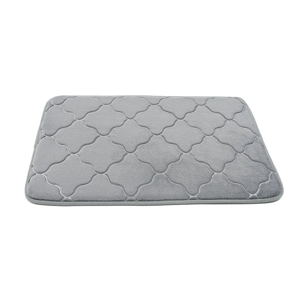 Non-slip Absorbent Pebble Mat With Memory Foam for Home | Washable Rug | Carpet Decor