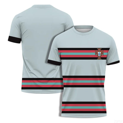 Summer Jerseys 2024 New Round Neck Match Team Uniform 3D Printed T-shirt Short Sleeved Men's Sportswear Children's Clothing