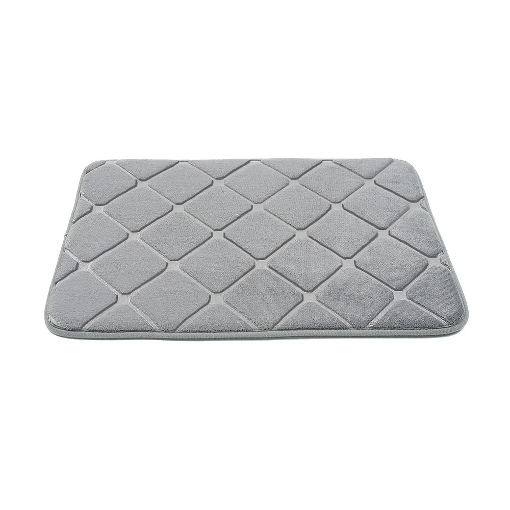 Non-slip Absorbent Pebble Mat With Memory Foam for Home | Washable Rug | Carpet Decor