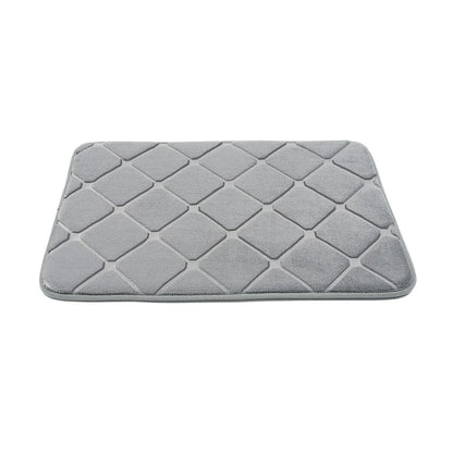 Non-slip Absorbent Pebble Mat With Memory Foam for Home | Washable Rug | Carpet Decor