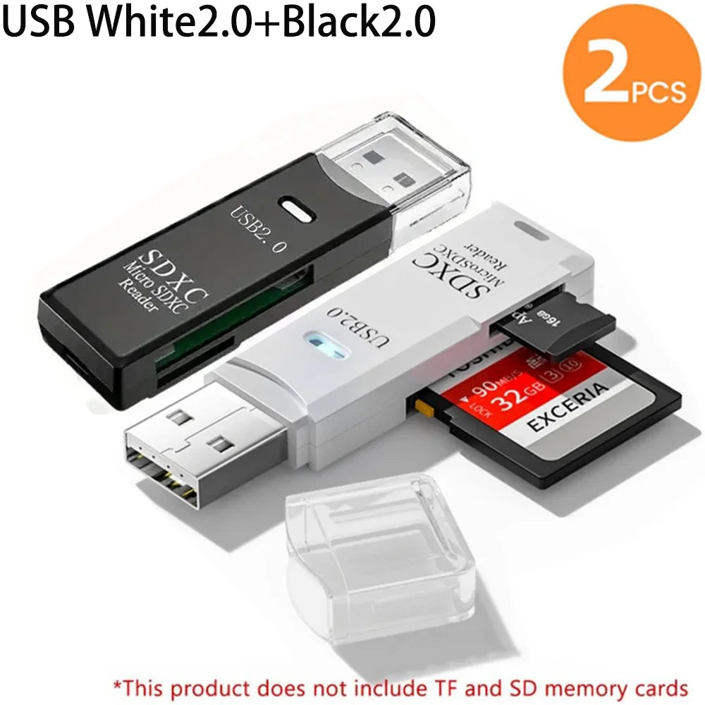 2 in 1 USB 3.0 Card Reader Micro sd card Reader usb adapter High Speed Cardreader TF Memory card For PC Laptop Accessories