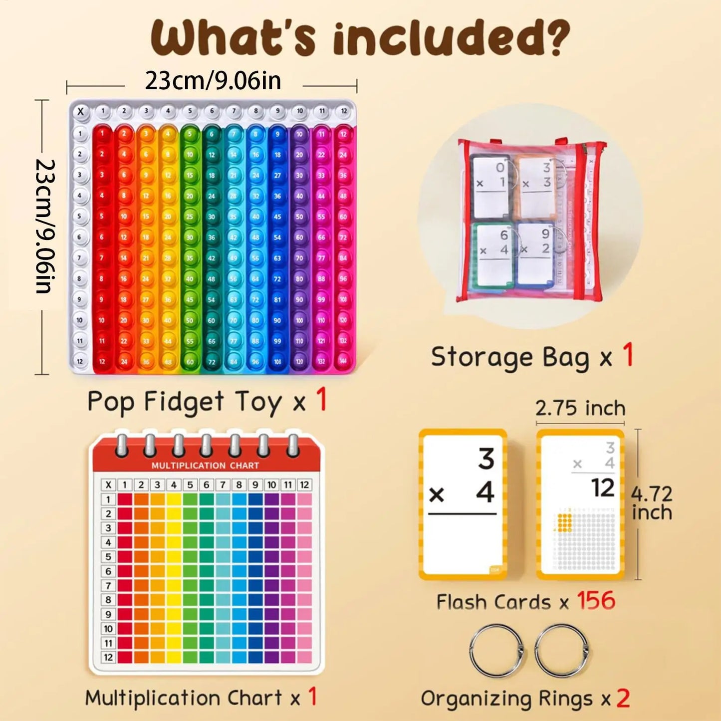 Math Fidget Toy: Fun Learning with Flash Cards & Times Tables 🧮