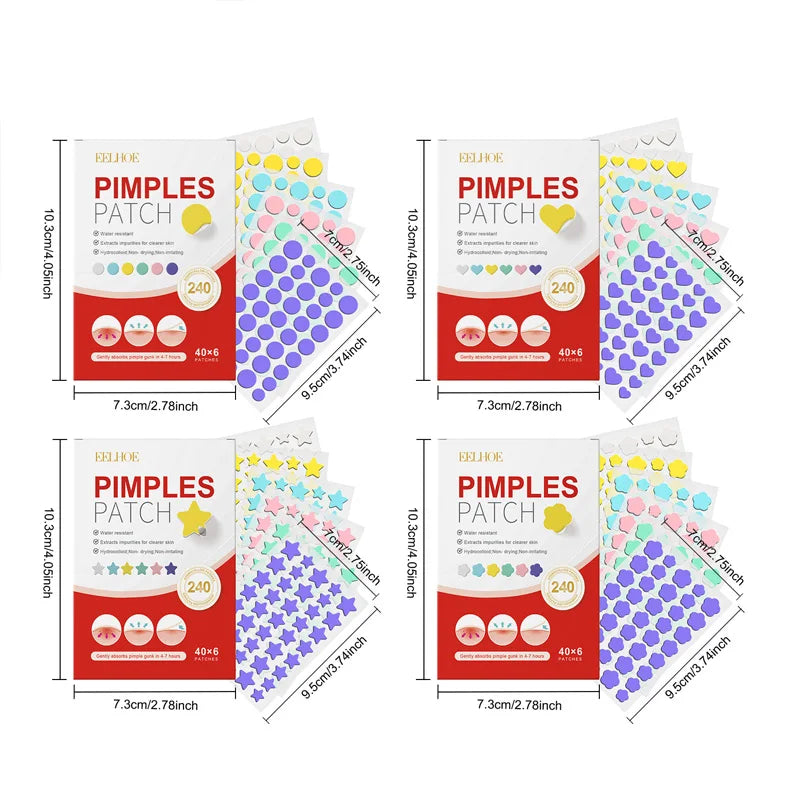 StarPatch – 240pcs Acne Stickers Heart, Star & More | Cover & Heal