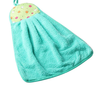 1PC Soft Thicken Microfiber Towel Children Face Towel Bathroom Hanging Towel Kitchen Absorbent Hand Towel