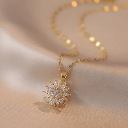 Elegant Sunflower Necklace