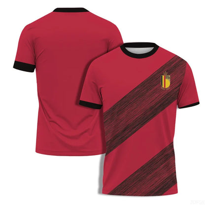 Summer Jerseys 2024 New Round Neck Match Team Uniform 3D Printed T-shirt Short Sleeved Men's Sportswear Children's Clothing