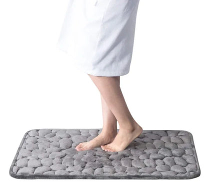Non-slip Absorbent Pebble Mat With Memory Foam for Home | Washable Rug | Carpet Decor