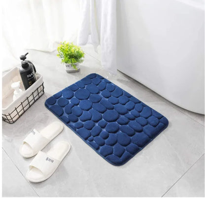 Non-slip Absorbent Pebble Mat With Memory Foam for Home | Washable Rug | Carpet Decor