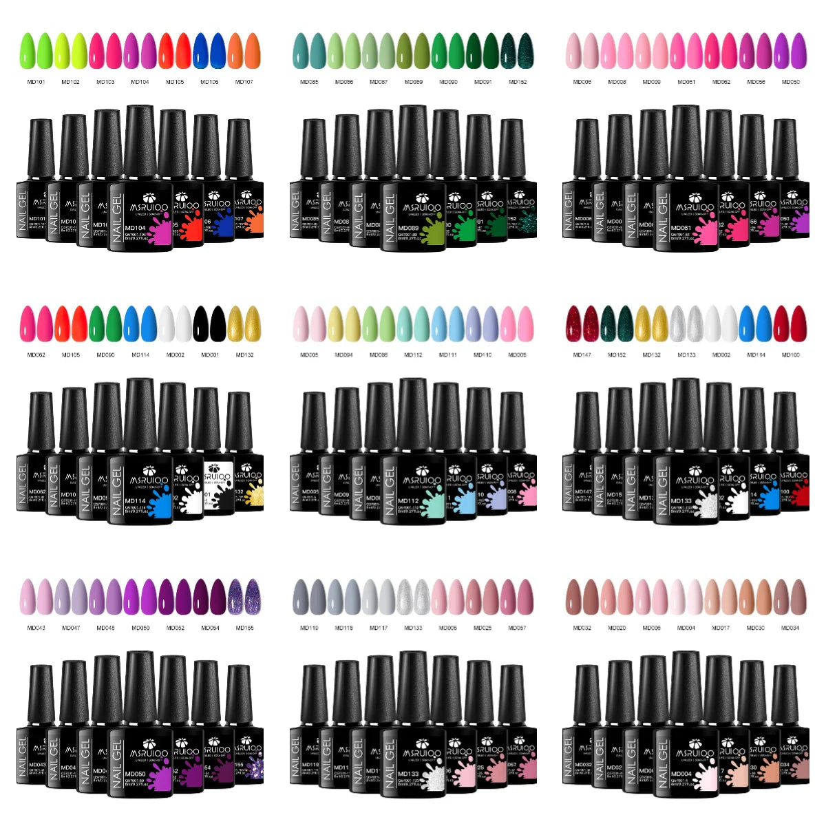 7pc Nail Gel Polish Set