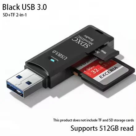 2 in 1 USB 3.0 Card Reader Micro sd card Reader usb adapter High Speed Cardreader TF Memory card For PC Laptop Accessories