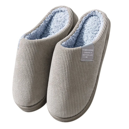 NEW Women's Men's Casual Thick Soft Bottom Home Slippers Household Plush Slippers Anti-slip Thermal Slippers Indoor Winter Flats