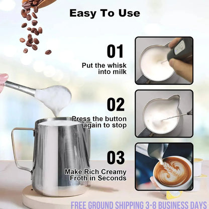 FrothMaster Min USB Rechargeable Coffee Whisker 3 Speeds Foam Maker Coffee Ships from USA