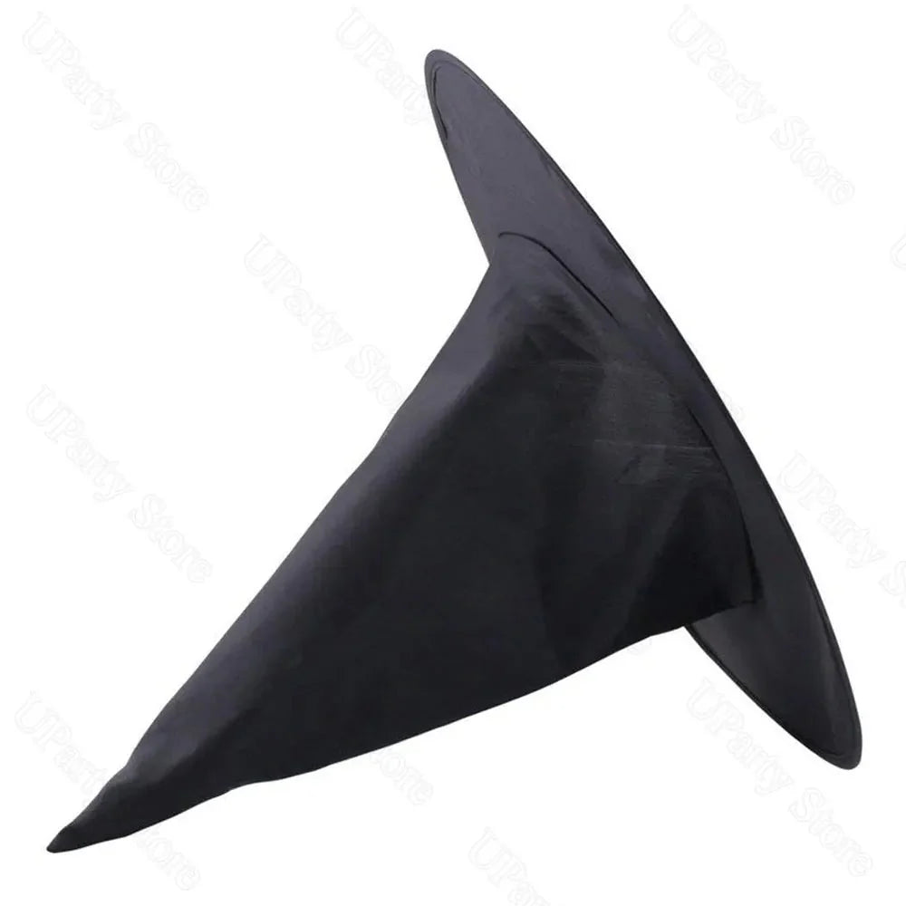 6/12Pcs Halloween Black Witches Hats with Rope Hanging Wizard Hats Bulk for Home Outdoor Porch Halloween Decoration Party Favor