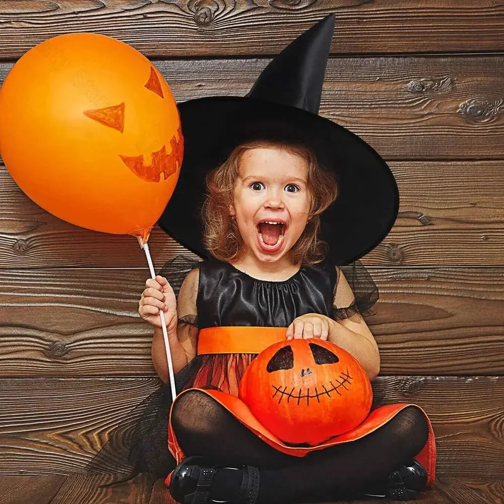 6/12Pcs Halloween Black Witches Hats with Rope Hanging Wizard Hats Bulk for Home Outdoor Porch Halloween Decoration Party Favor