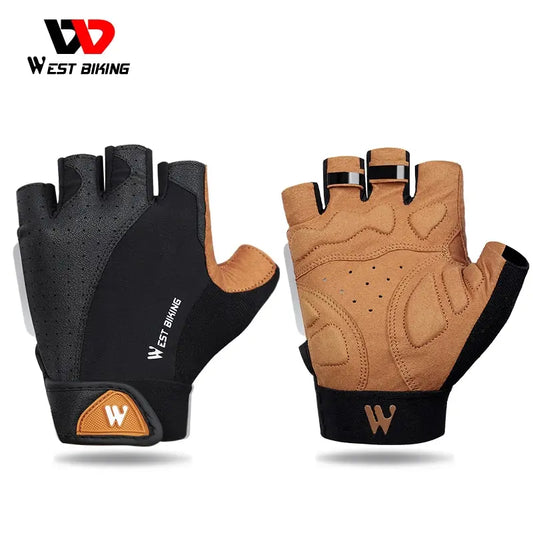 WEST VÉLO Sport Cyclisme Gants Demi Doigt Hommes Femmes VTT Vélo Gants de Course Fitness Gym Équitation Moto Vélo Gants