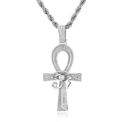 Cross Pendant Micro Inlaid Zircon Retro Personalized Necklace